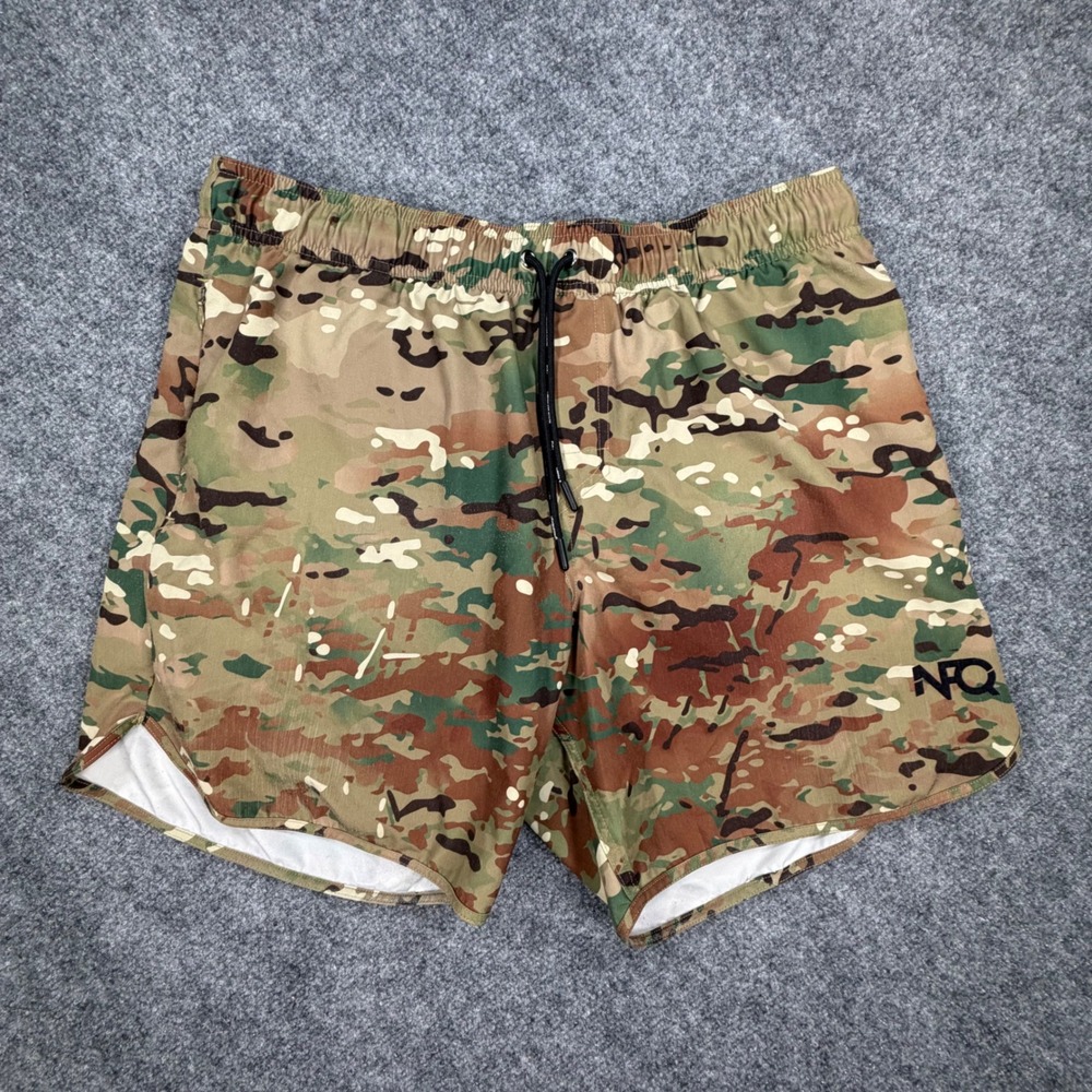 NFQ Never F*#king Quit Mens XL Multicam Camo Training Shorts Liner 0545